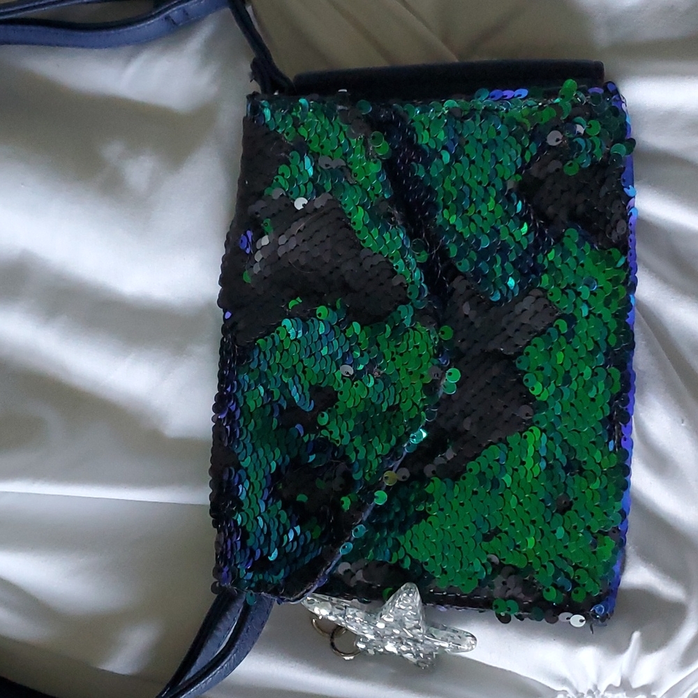 Sequin‎ purse.
